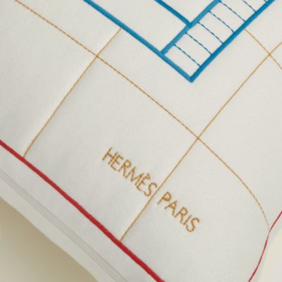 Les Cabanes pillow | Hermès USA